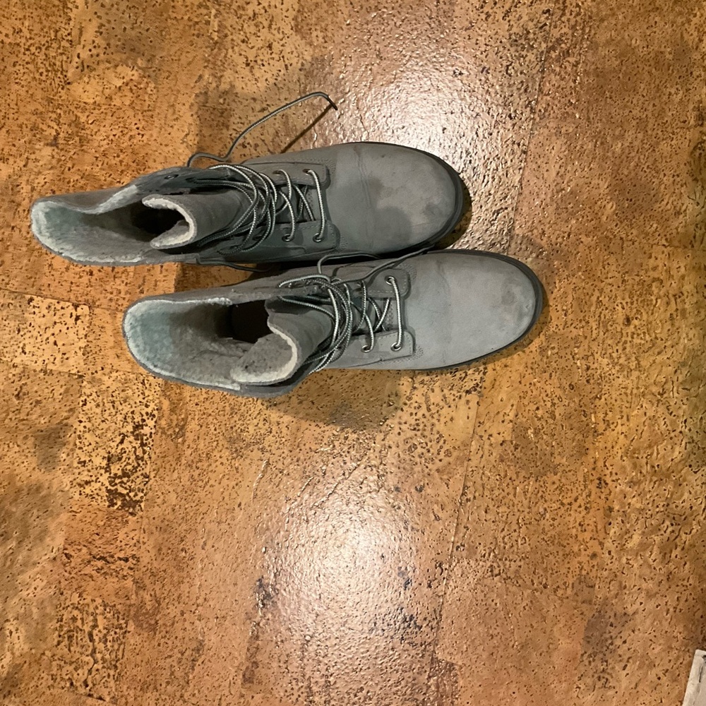 Timberland Gray Lace-Up Boots